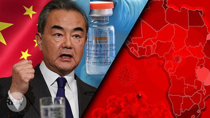中国外长王毅在非洲推展疫苗外交（自由亚洲电台制图）