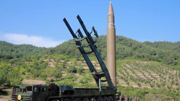 북한이 지난 7월 4일 발사한 대륙간탄도미사일(ICBM) 화성-14형.