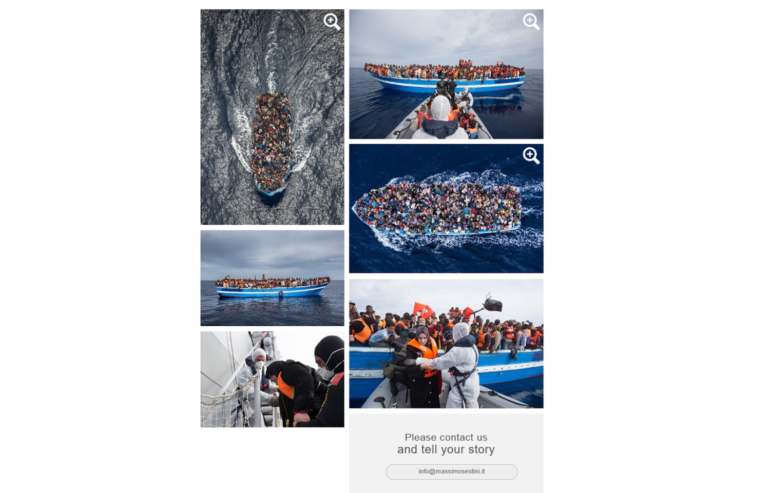 Screenshot of Massimo Sestini’s website.