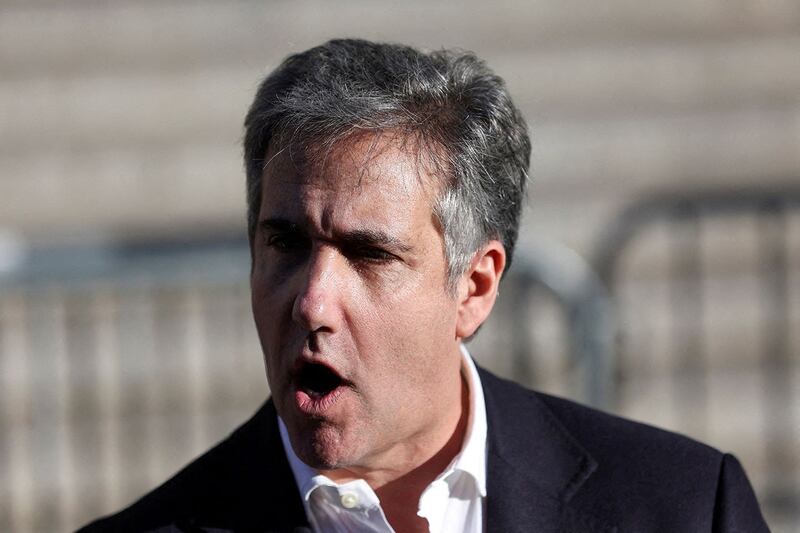 特朗普前律师麦克尔·科恩(Michael Cohen)。（路透社）