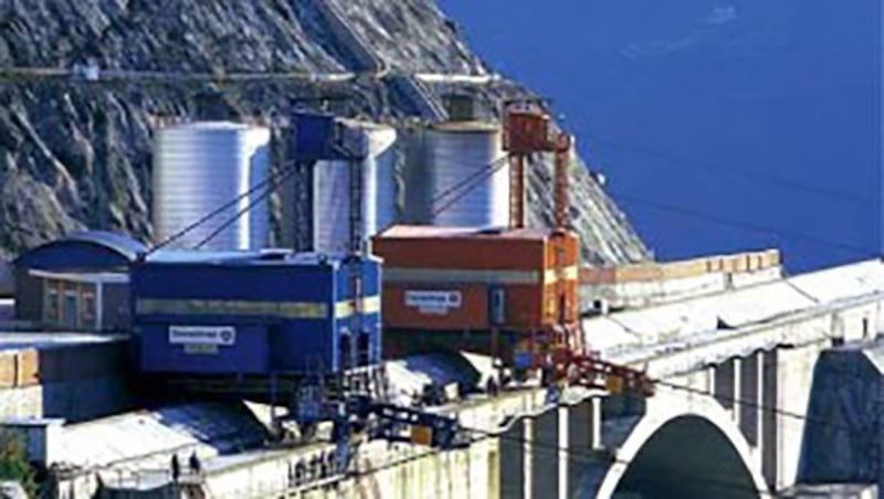 湄公河上修建的水坝(International Rivers)