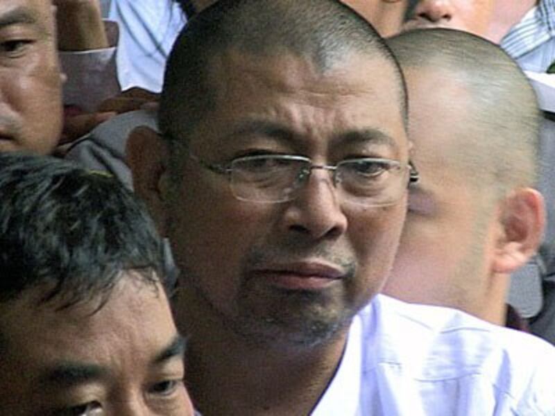 Prominent Buddhist monk Parmaukkha appears at a bail hearing in a courthouse in Myanmar's commercial capital Yangon, Nov. 14, 2017.
