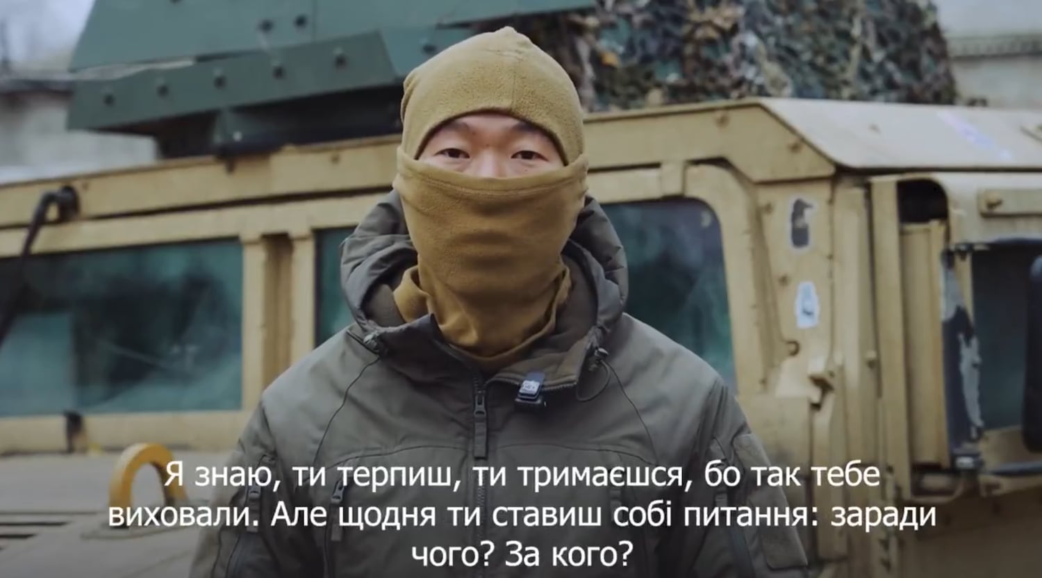 South Korean soldier ‘fighting for Ukraine’ urges North Koreans to surrender