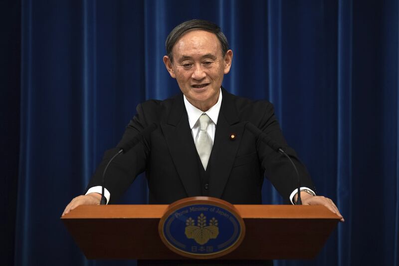스가 요시히데 일본 총리.