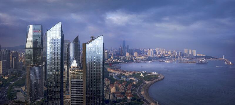 中国是全球最大温室气体排放国,科学家预测,2050年上海市中心可能因海平面上升而淹没。(美联社)
