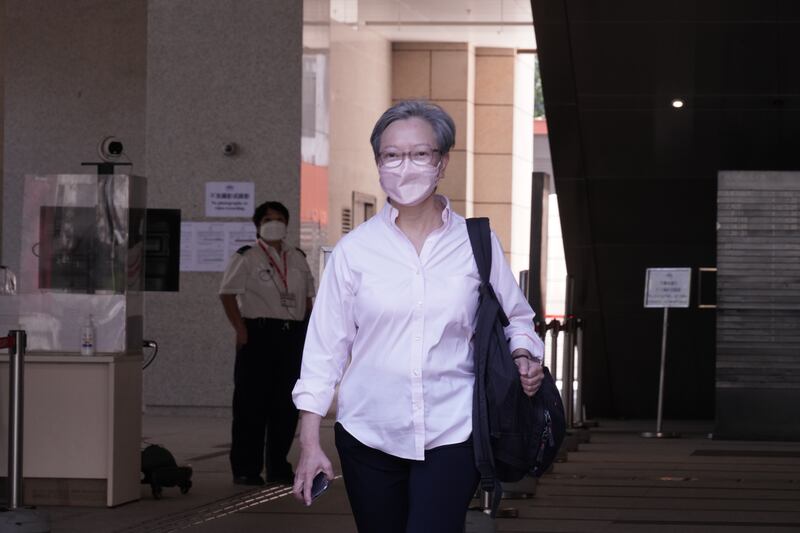 前立法會議員何秀蘭，早前因煽惑參與遊行等案入獄，她於今年6月刑滿出獄前，再牽涉入「612人道支援基金」案，目前與同案被告均獲保釋。（石頭 攝）