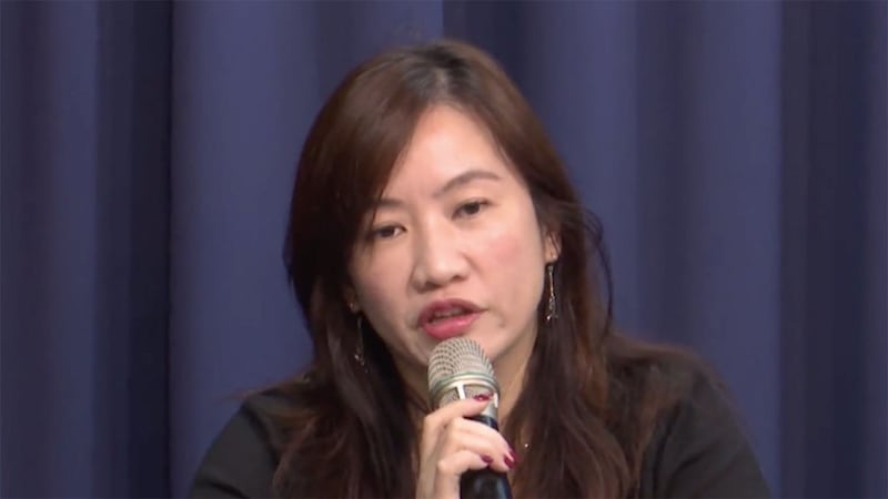国民党总统候选人韩国瑜竞选办公室总发言人王浅秋。（国民党视频截图）
