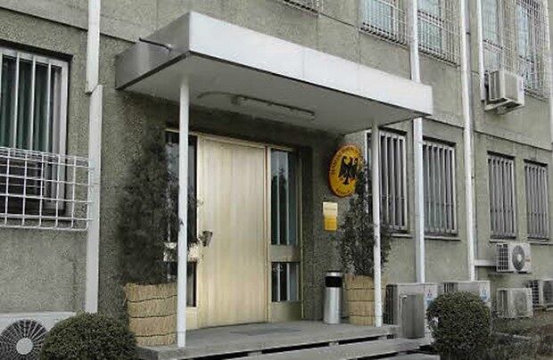 평양에 위치한 북한 주재 독일대사관 모습.