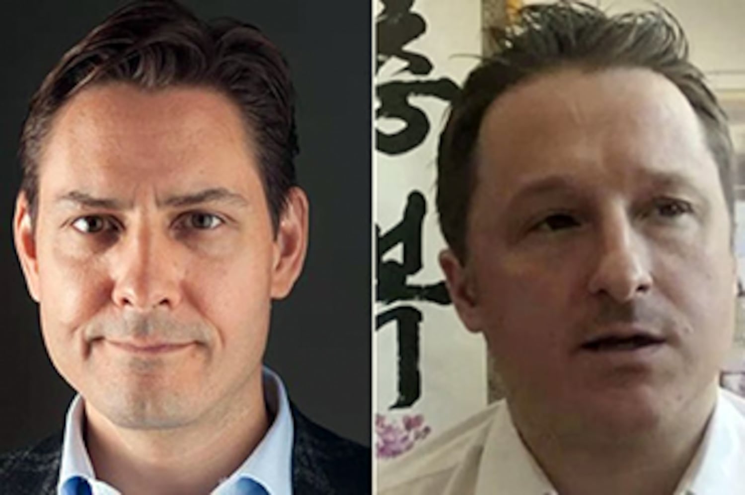 Canadian citizens Michael Kovrig (left) and Michael Spavor (right), who were detained in China from December 2018 to September 2021, in undated photos.