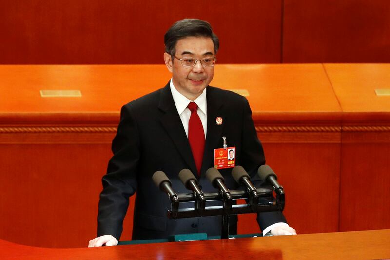 周強:通過深化與中國大陸法院的交流合作,增強香港司法人員的「國家意識和民族觀念」 。(路透社資料圖片)