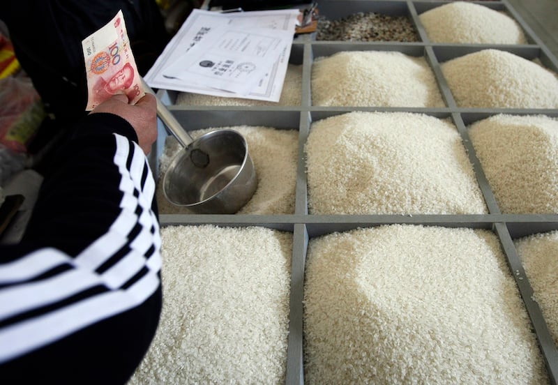 稻田减排和粮食安全是中国考量的问题之一。(路透社)