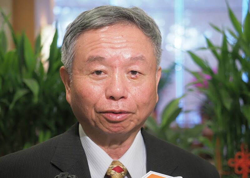 2020年2月13日，台灣前衛生署長楊志良︰習近平頭腦有問題，不知壓迫台灣等於迫台灣人支持「一邊一國」。（鍾廣政 攝）