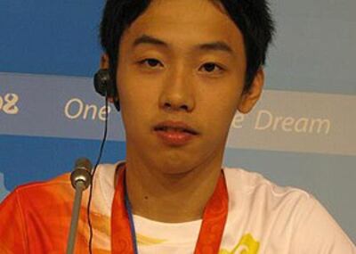 图片：三枚体操金牌获得者邹凯（RFA/谷季柔）