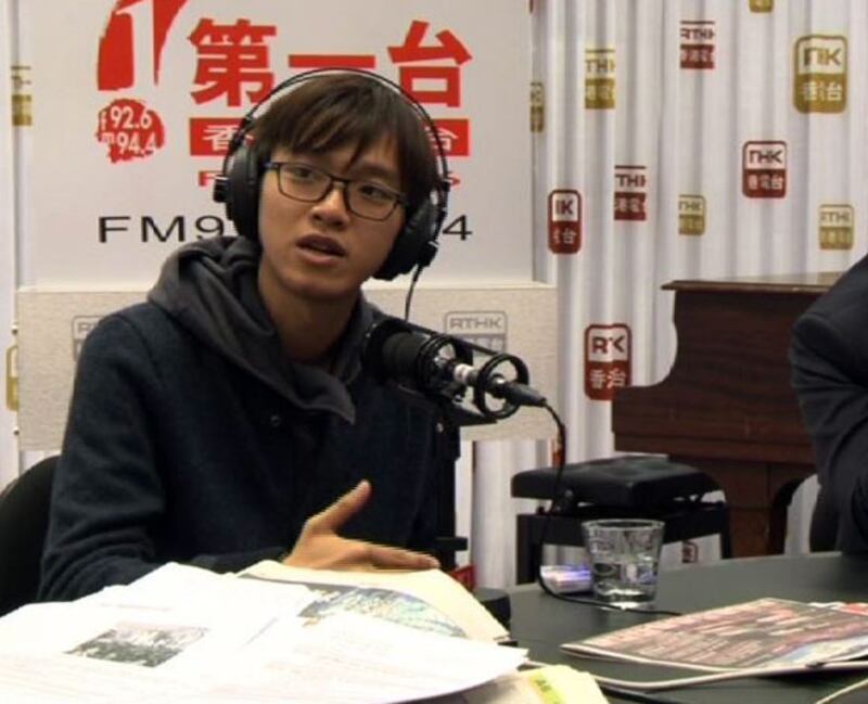 11月24日，學聯常委張秀賢指日內決定行動走向，未定出下一目標時難以自首。（學聯提供）