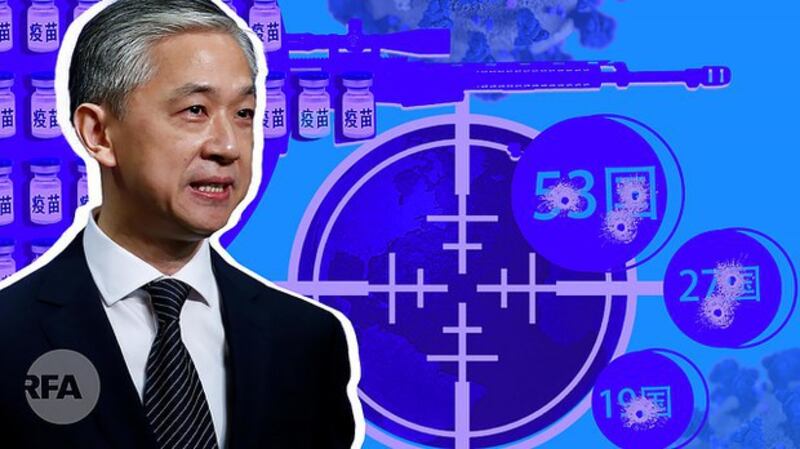 中国疫苗（自由亚洲电台制图）