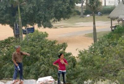 图片：村民冯文建的临时居所被强拆。（村民提供/记者乔龙）