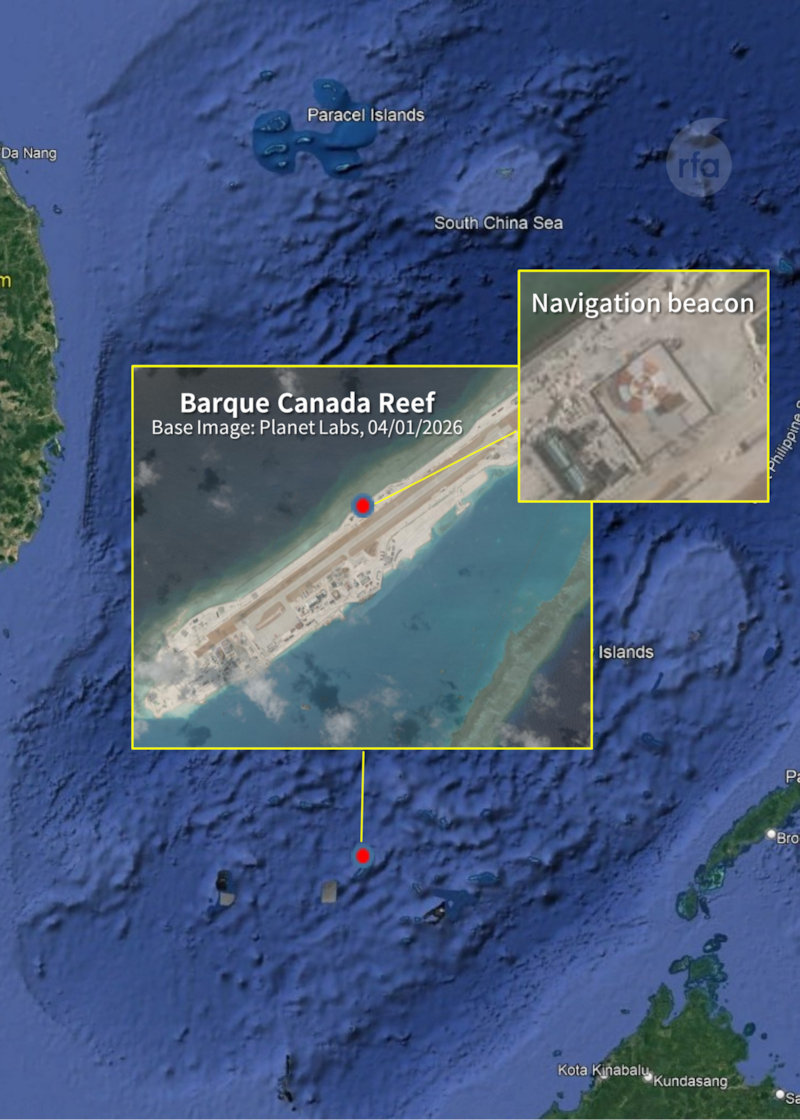 Vietnam’s new 13,000-foot runway and navigation beacon at Barque Canada Reef will significantly extend its air defense capabilities in the disputed Spratly Islands.