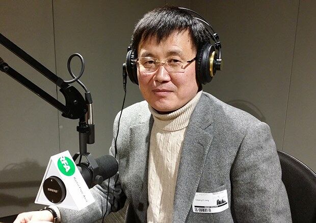자유아시아방송를 방문해 인터뷰하는 정광일 노체인 대표.
