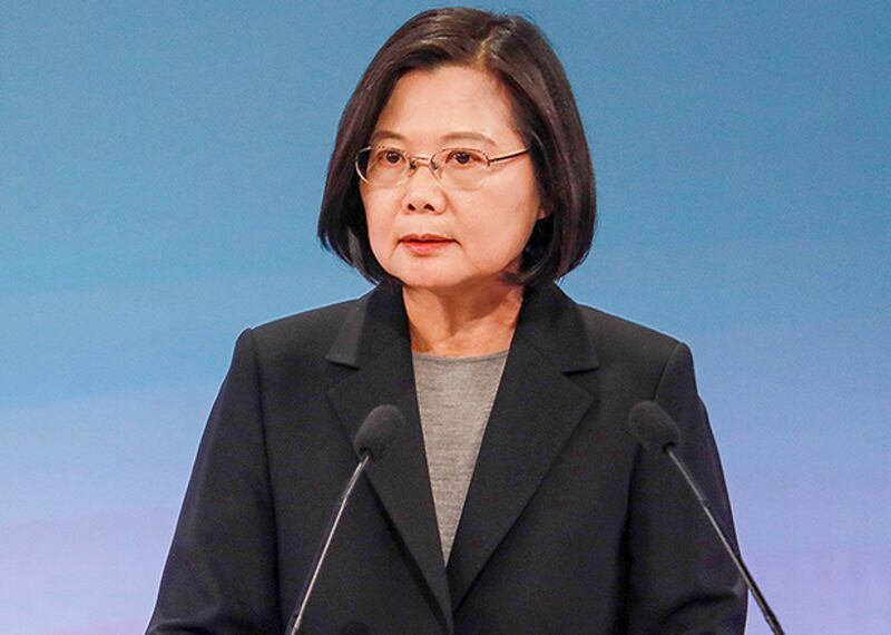 2019年12月29日，民進黨總統候選人蔡英文：台灣唯有團結才能抵擋「一國兩制」的壓力。(公共電視提供)