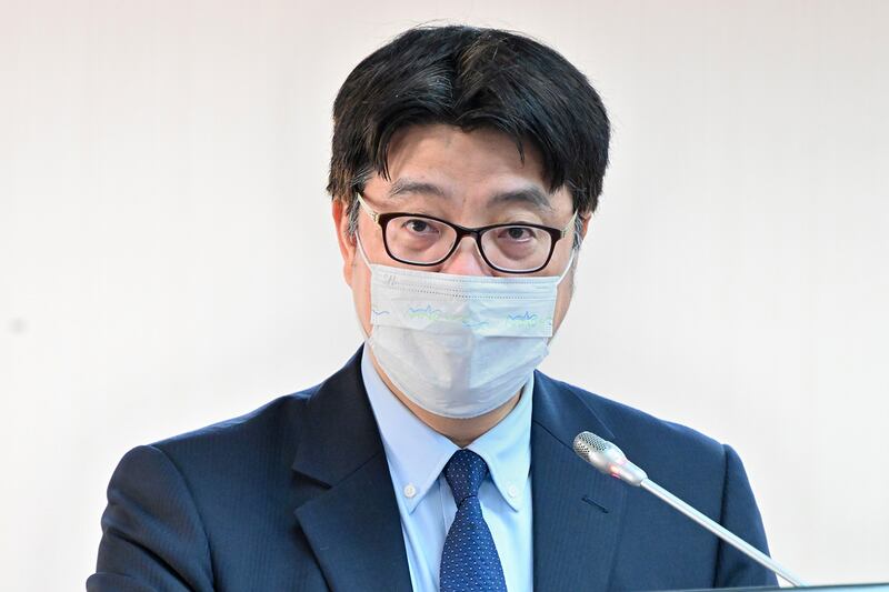 2021年5月10日，陸委會副主委邱垂正：面對中共對台威脅挑戰擴大，政府維持台海現狀的政策不會改變。（鍾廣政 攝）