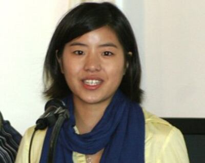 图片:王炳章的女儿王天安(记者锡红)