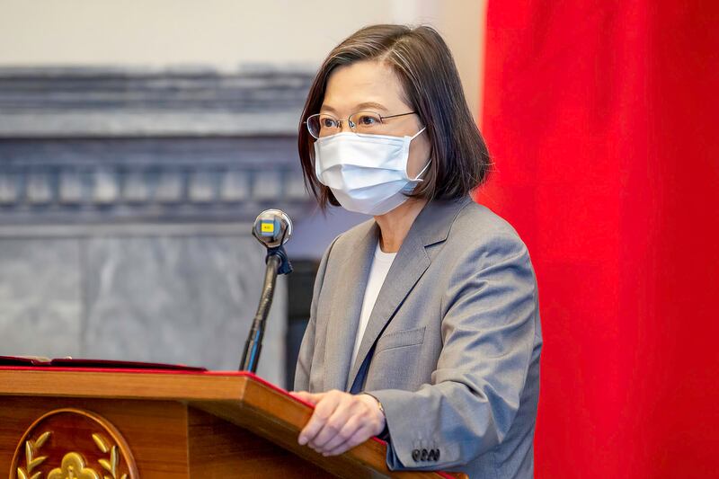 總統蔡英文:台灣將持續向國際社會表達致力維護台海穩定現狀的決心。(總統府提供)