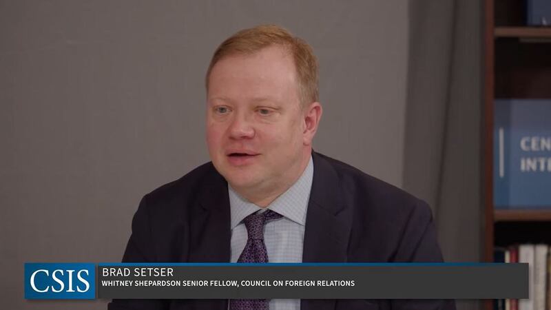 华盛顿智库美国外交关系协会高级研究员布拉德·塞策(Brad Setser)也认为,杠杆化既为中国经济带来好处,却也带来坏处。(视频截图/CSIS)
