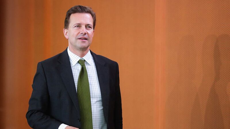 德国政府发言人赛博特(Steffen Seibert)表示,共同应对武汉肺炎疫情和扩大双边经贸合作是此次会谈的重点。(美联社)