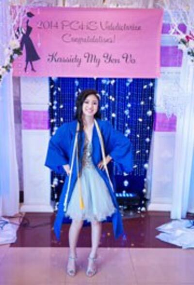 Võ Mỹ Yến, 14 tuổi tốt nghiệp thủ khoa trường Pacific Coast High School. RFA