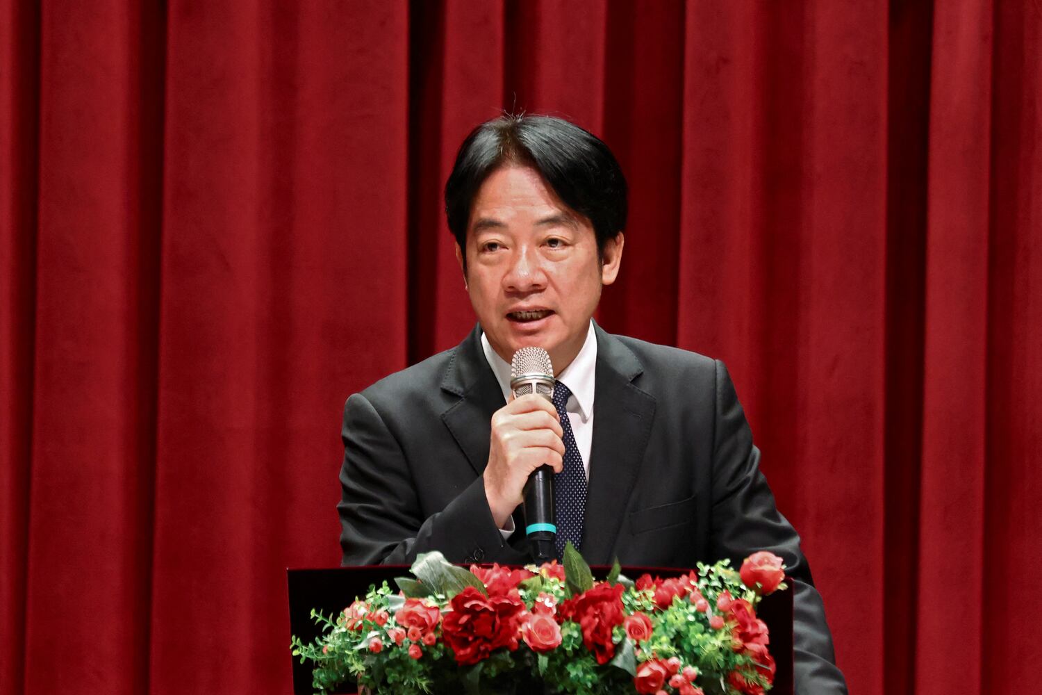 Taiwan President Lai Ching-te speaks at an event marking the 75th anniversary of the Battle of Guningtou, on Kinmen Island, Taiwan, on Oct. 25, 2024. (Reuters)
