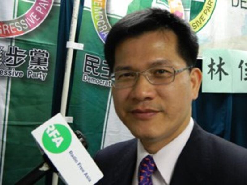 图片：林佳龙主张民进党应扩大与大陆正面交往。(记者萧融拍摄)