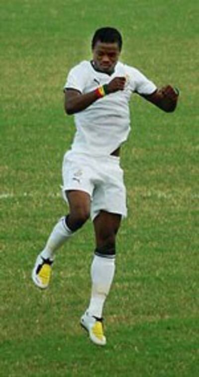 Cầu thủ nổi bật của hội tuyển Ghana Anthony Annan. Courtesy Wikipedia