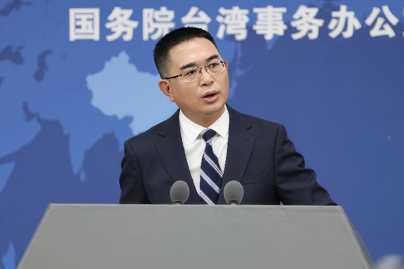 中國國台辦發言人陳斌華表示,反對蔡英文到中國的邦交國訪問。(中國網圖片)
