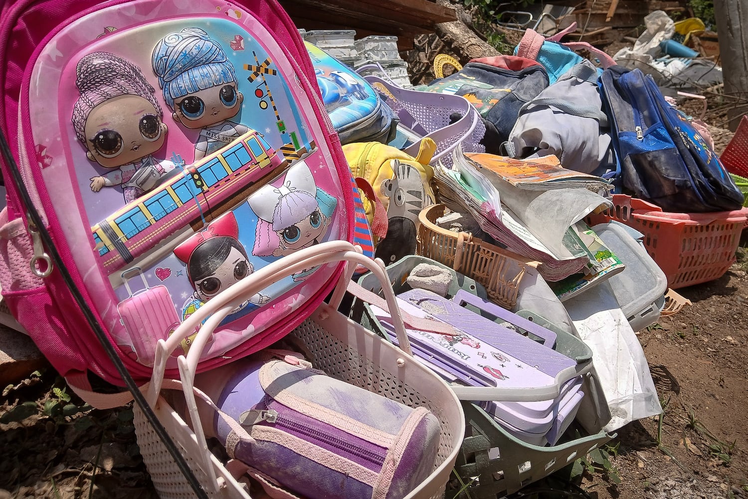 PHOTOS: Mementos of fallen children recovered from the rubble in quake-hit Myanmar