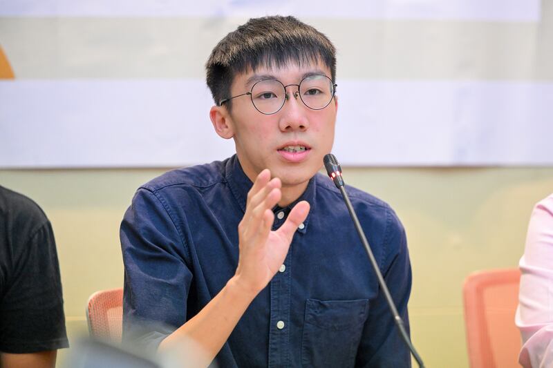 在台港人羅子維表示，民間團體應參與制訂侵害人權制裁標準及相關名單。（鍾廣政攝）