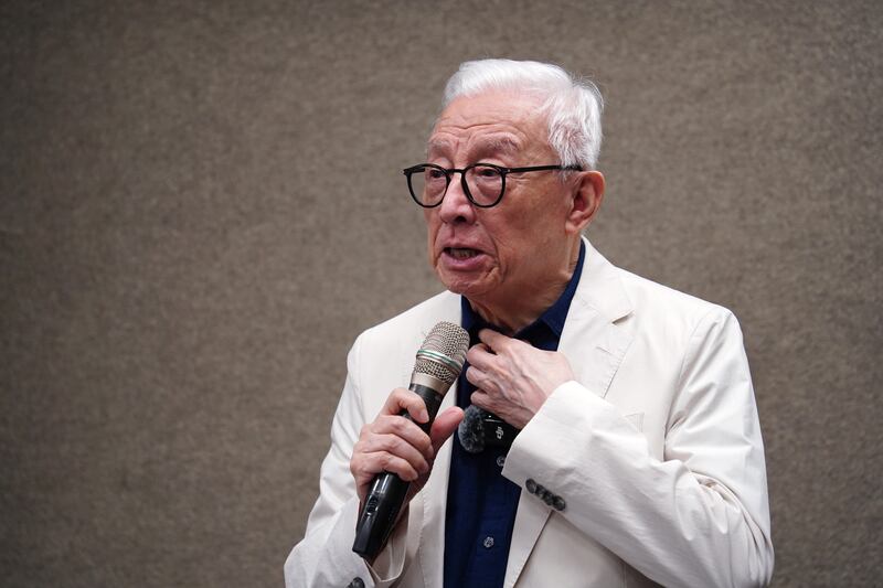 聯華電子創辦人曹興誠強調台灣這塊自由之地不能淪陷。（淳音攝）