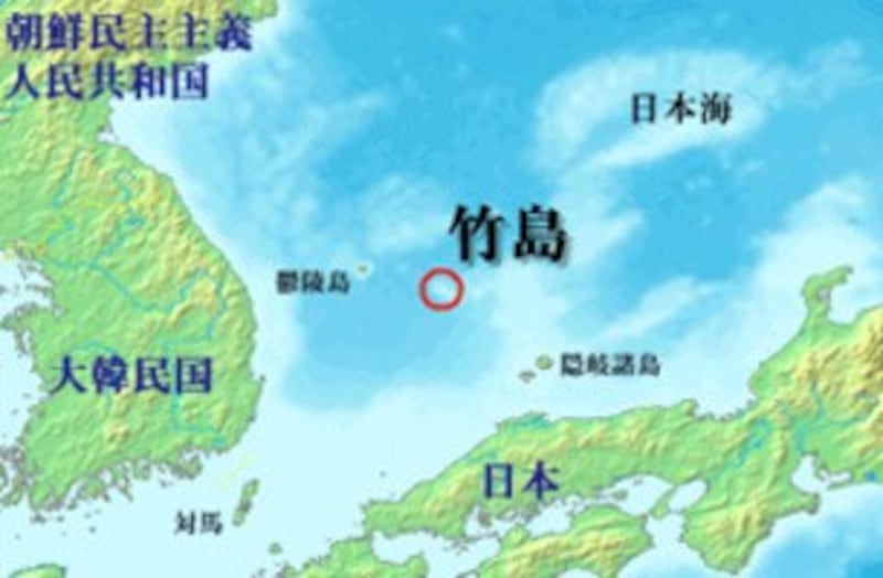 图片： 日韩有领土之争的竹岛，即独岛。 （记者南洲提供）
