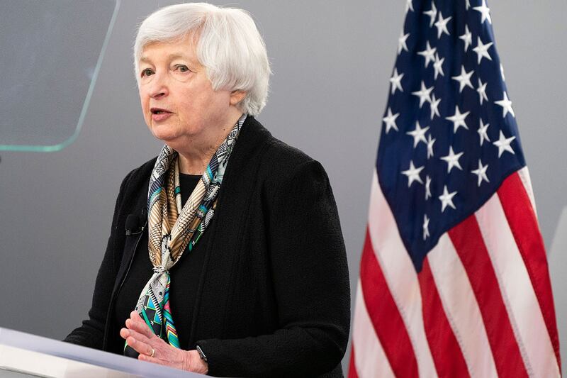 美国财政部长耶伦(Janet Yellen)。(美联社)