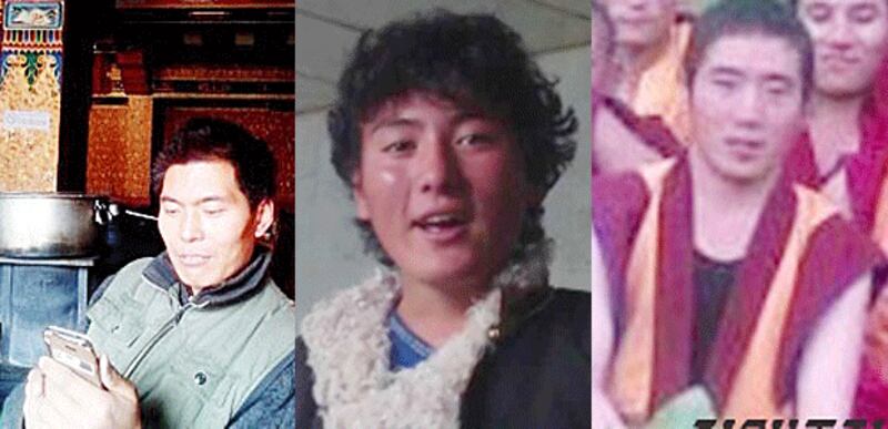 左图:10月18日,比如县香曲乡30多岁藏人丹真让珠(音译)返乡途中被捕。(照片来自西藏人权民主促进中心)。比如县香曲乡藏人达瓦林珠(中图)和僧人格南(右图),10月中旬先后被捕。(照片来自藏人行政中央网站)