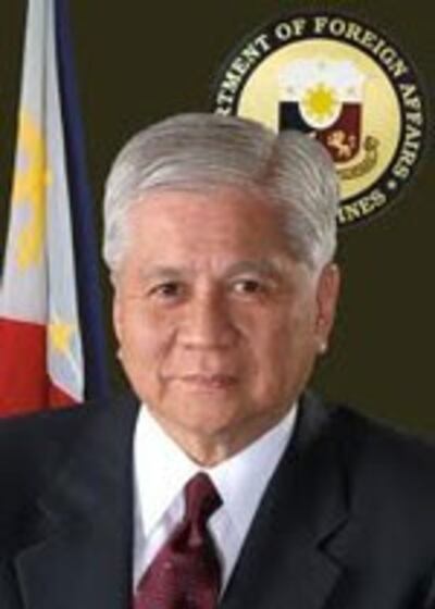 Ngoại trưởng Philippines Albert del Rosario. Courtesy dfa.gov.ph