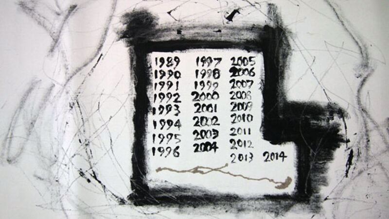 香港藝術家重做被關押的大陸藝術家陳光，有關六四的作品。（六又四分一行動提供）