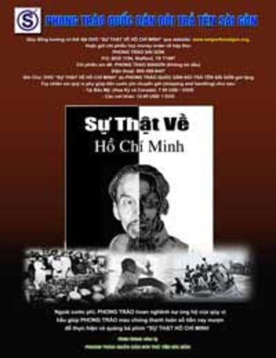 Poster quảng cáo cho bộ phim Sự thật về Hồ Chí Minh. Photo courtesy of saigonforsaigon.org