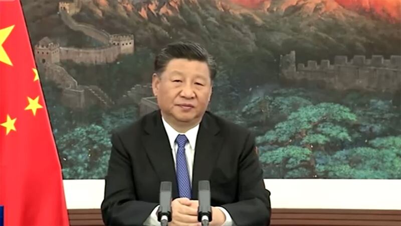 2020年7月28日，今年的亚投行年会以视像会议方式进行。习近平在开幕仪式上没有一如预期公布新一轮援助措施，只重申，中国支持 多边主义合作。（路透社/视频截图）