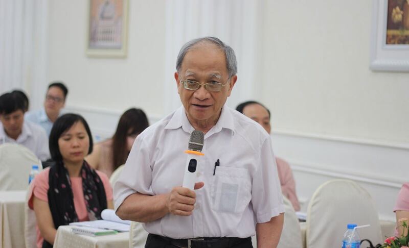 TS Lê Đăng Doanh tại buổi hội thảo “Đánh giá tác động của việc tăng thuế VAT lên tổng thể nền kinh tế và phúc lợi hộ gia đình” do Viện Nghiên cứu Kinh tế và Chính sách (VEPR) tổ chức tại Hà Nội ngày 28 tháng 6 năm 2018.