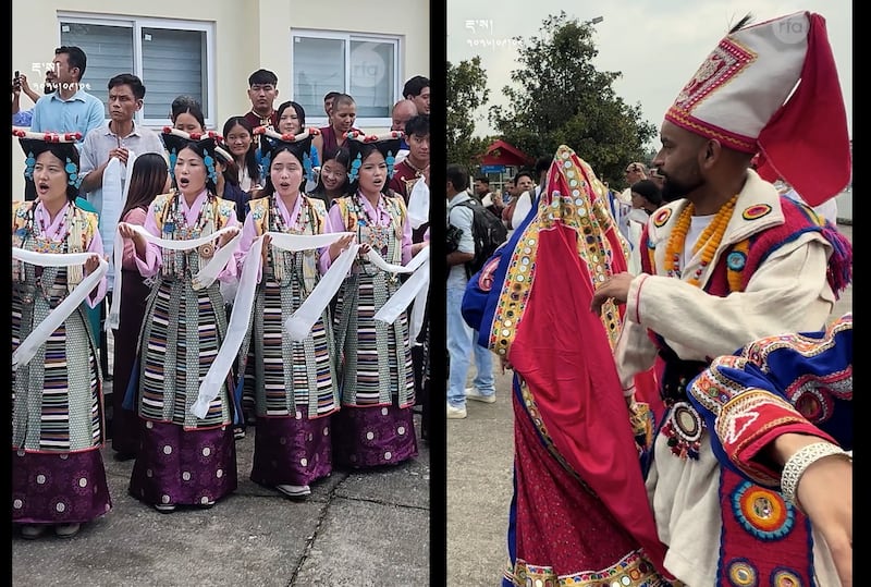 སྒ་སྒལ་གནམ་ཐང་ནས་བཞུགས་སྒར་ཕོ་བྲང་བར་ས་ཚིགས་སོ་སོར་མི་མང་ཚོས་དགའ་དད་སྤྲོ་གསུམ་གྱི་ངང་ཕེབས་བསུ་གཟབ་རྒྱས་ཞུས་པ། ༢༠༢༦།༠༩།༠༤