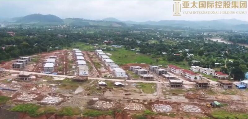 ကရင်ပြည်နယ် ရွှေကုက္ကိုတွင် တည်ဆောက်ထားသည့် ရွှေကုက္ကိုမြို့သစ်တစ်နေရာ။ (Photo: Yatai International Holding Group)