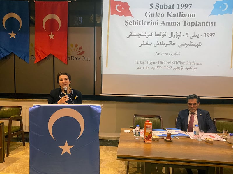 تۈرك ئوجاقلىرى تەشكىلاتىنىڭ مۇئاۋىن رەئىسى پىروفېسسور دوكتور فىلىز ئاۋشار سۆزلەۋاتىدۇ. 2025-يىلى 5-فېۋرال، ئەنقەرە