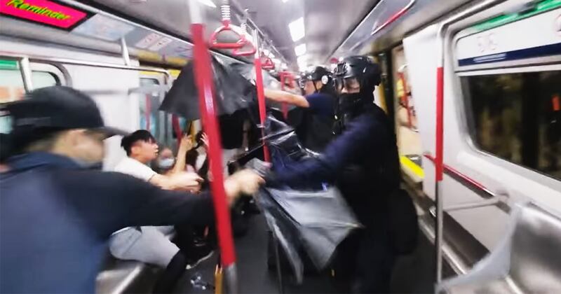 8.31事件事隔兩年仍未有市民能向警方索償。（《米報》 / 梁柏堅影片截圖）