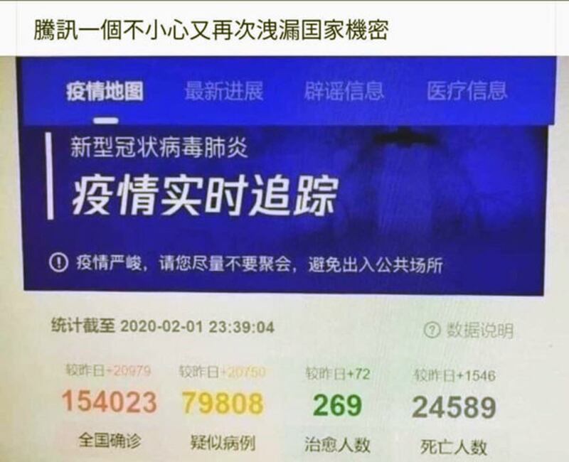 中国大陆刷屏消息:美國流感大爆發-vs-武漢肺炎?【傳染力高出20倍】。(郑义提供)