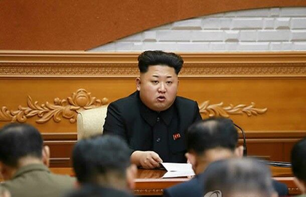 북한이 김정은 국방위원회 제1위원장의 주재 하에 열린 노동당 중앙군사위원회 확대회의 모습.